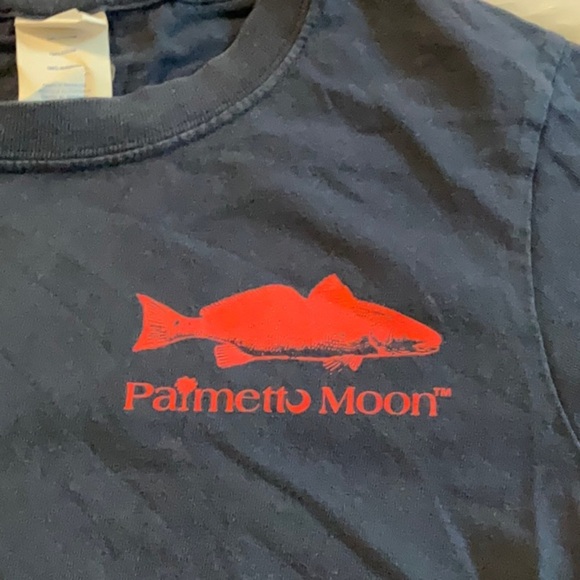 Port and Company Navy Blue Kids Tee with Red Logo - Picture 2 of 3